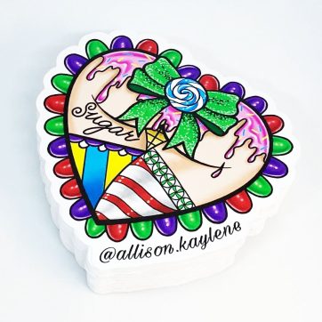 die cut non laminated stickers