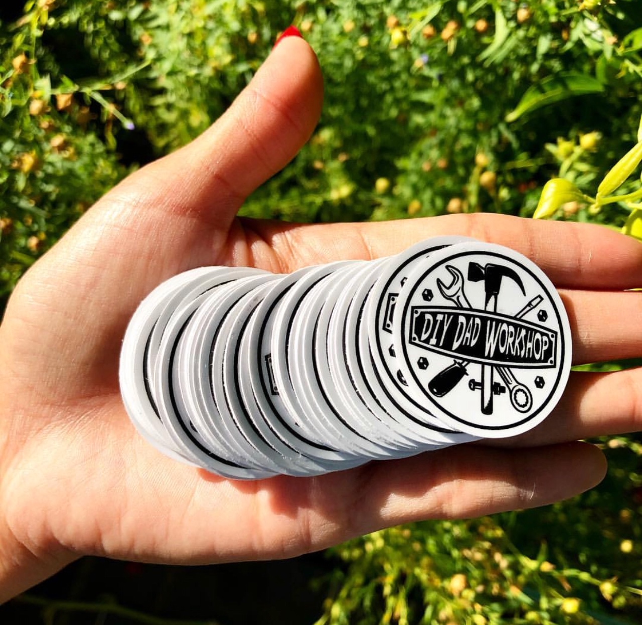 Circle laminated Stickers Tortoise Print