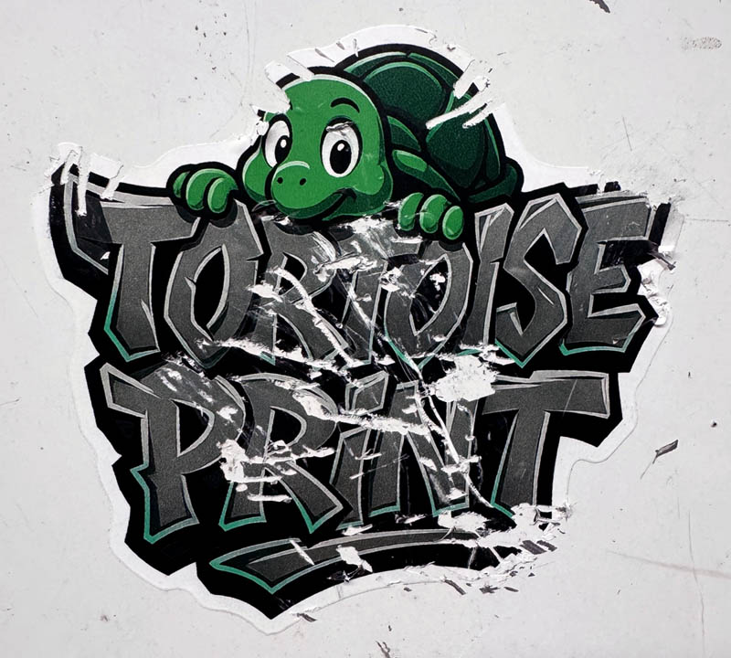 “Custom eggshell graffiti sticker shattering when peeled